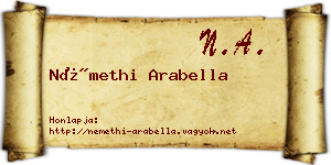Némethi Arabella névjegykártya